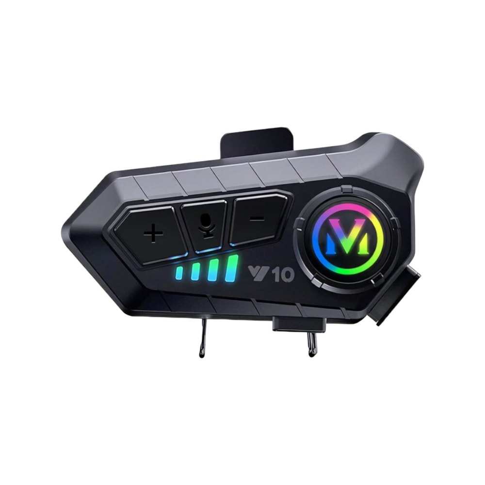 Y10 Motosiklet Kablosuz Kask Kulaklık Intercom Bluetooth 5.3 Su Geçirmez