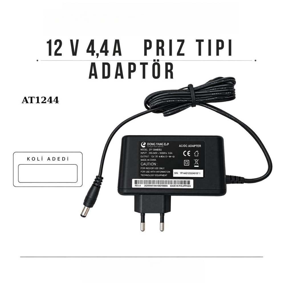 12V 4.4AMPER PRİZ TİPİADAPTÖR