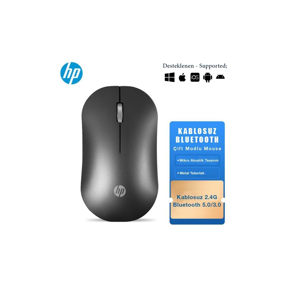 HP DM10 WIRELESS BLUETOOTH KABLOSUZ SESSİZ MOUSE GRİ