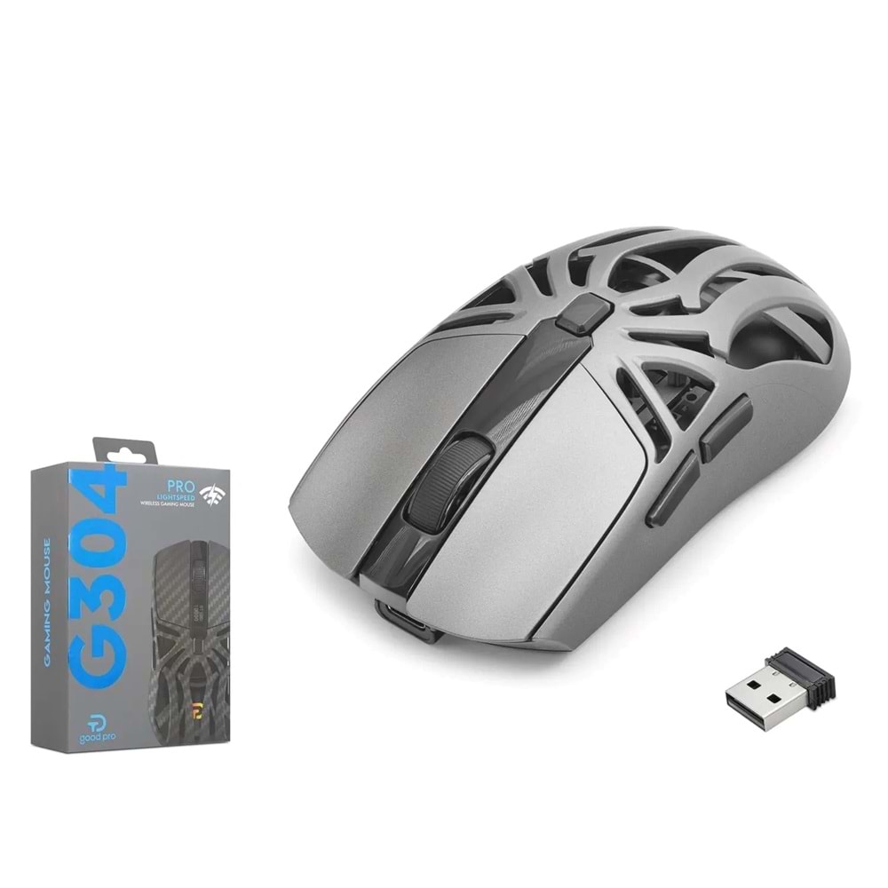 GOOD PRO G304G Tri Mode RGB Gaming Hafif Mouse 10000 DPI Gri