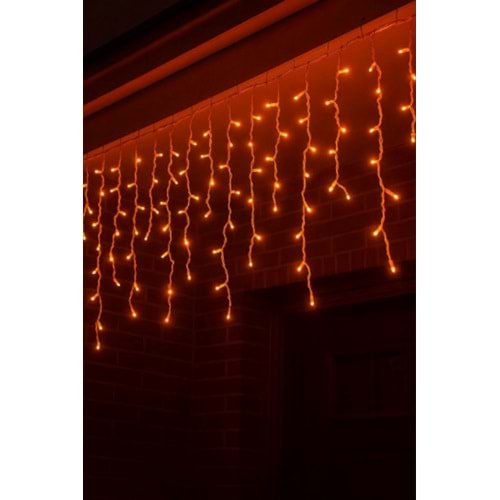 Dış Mekan Saçak Amber Renk Sabit 2 En 30x50x70cm Saçak Beyaz Kablo Ekleme Fişli