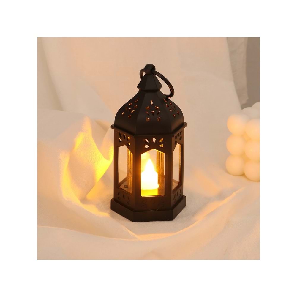 LED Işıklı Dekoratif Mum Işığı Fener