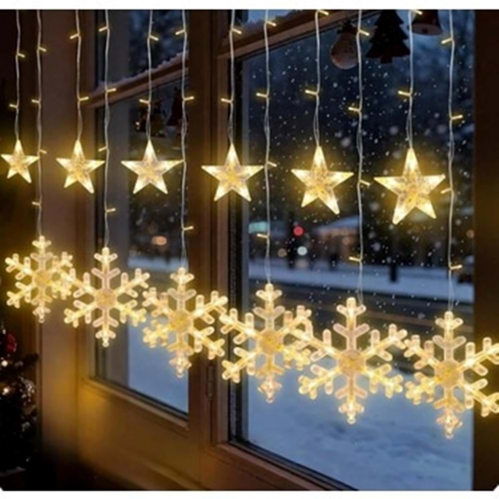 gvn-16 kar tanesi perde led 12 saçak 120 led