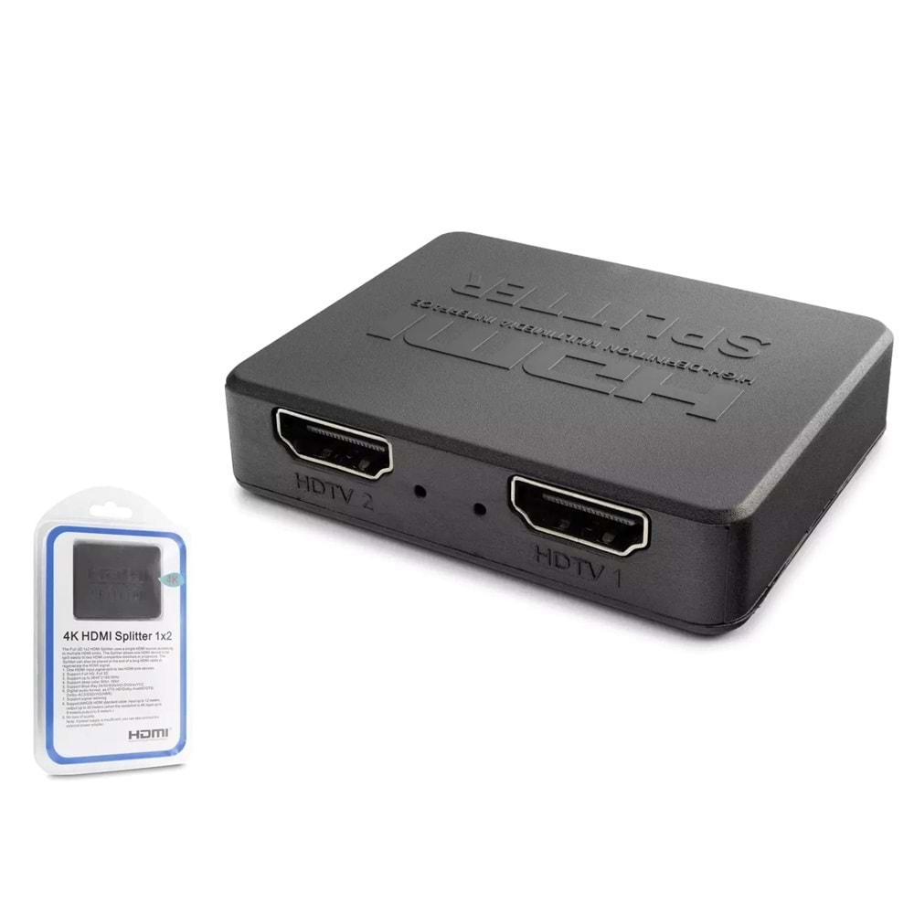 Hadron Hdx1371 Hdmi Splitter 4K 2Port + Usb Power Cable SiyahHadron Hdx1371 Hdmi Splitter 4K 2Port + Usb Power Cable SiyahHadron Hdx1371 Hdmi Splitter 4K 2Port + Usb Power Cable Siyah