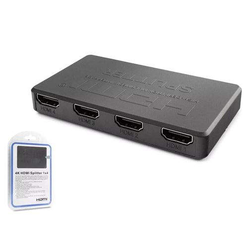 Hadron Hdx1372 Hdmi Splitter 4K 4Port + Usb Power Cable Siyah