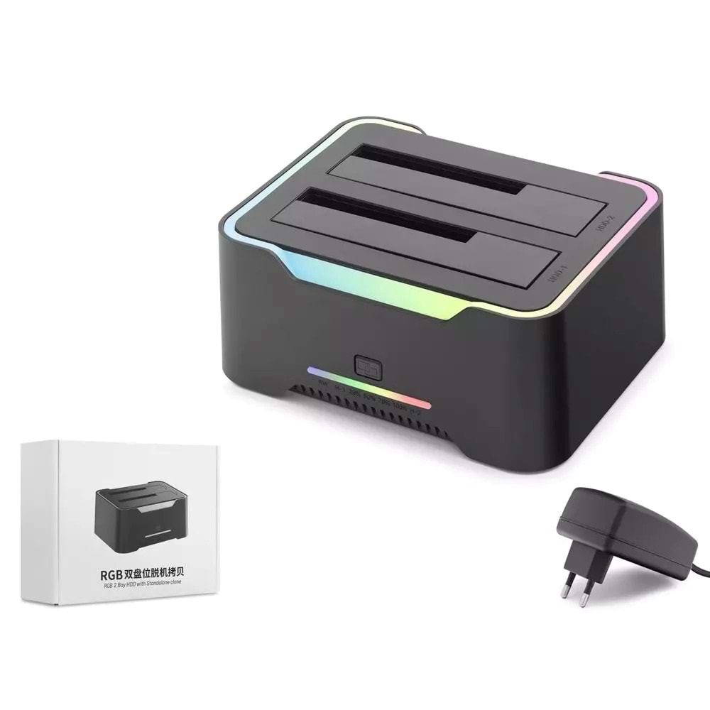 Hadron HDX1790 HDD Docking – USB 3.0, 2.5'' & 3.5'' HDD/SSD, 8TB Destekli, Clone Özellikli RGB SiyahBarkodu: 8680469045617Stok Kodu: HDX1790Stok Miktarı : 49 ADETMarkası : HadronModeli: Dock Station