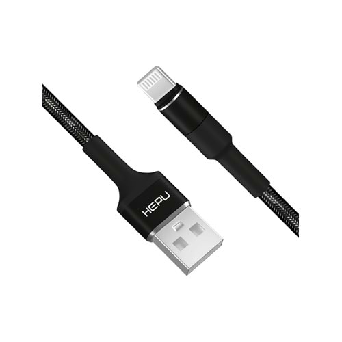 HEPU HP-416 SOLID USB LIGHTNING ŞARJ KABLOSU SİYAH 1MT