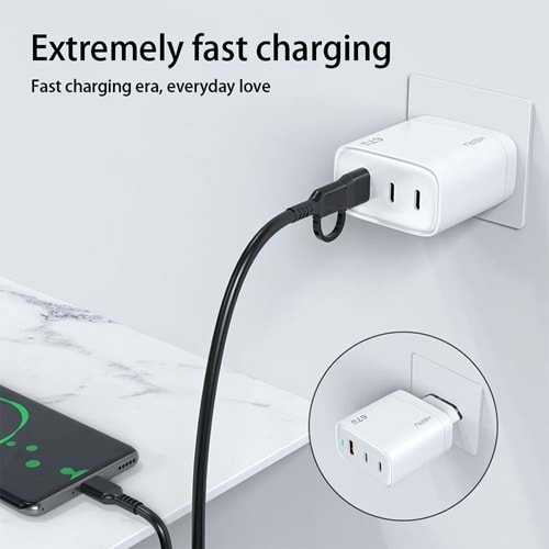 HEPU HP-C32 67W USB-C GaN Güç Adaptörü –Type-C Kablo Dahildir