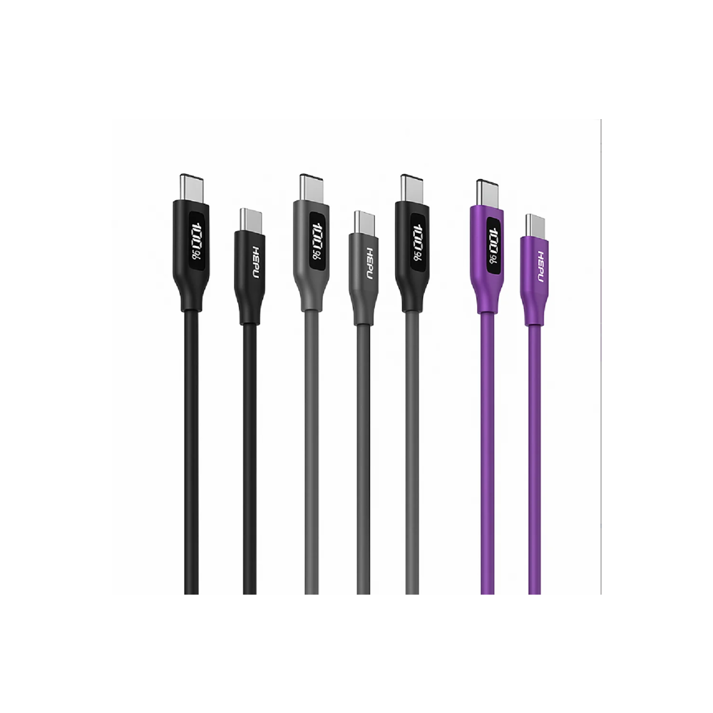 HEPU HP-200 Type-C to Type-C Kablo – 100W Süper Hızlı Şarj + LED Göstergeli (2 Metre)
