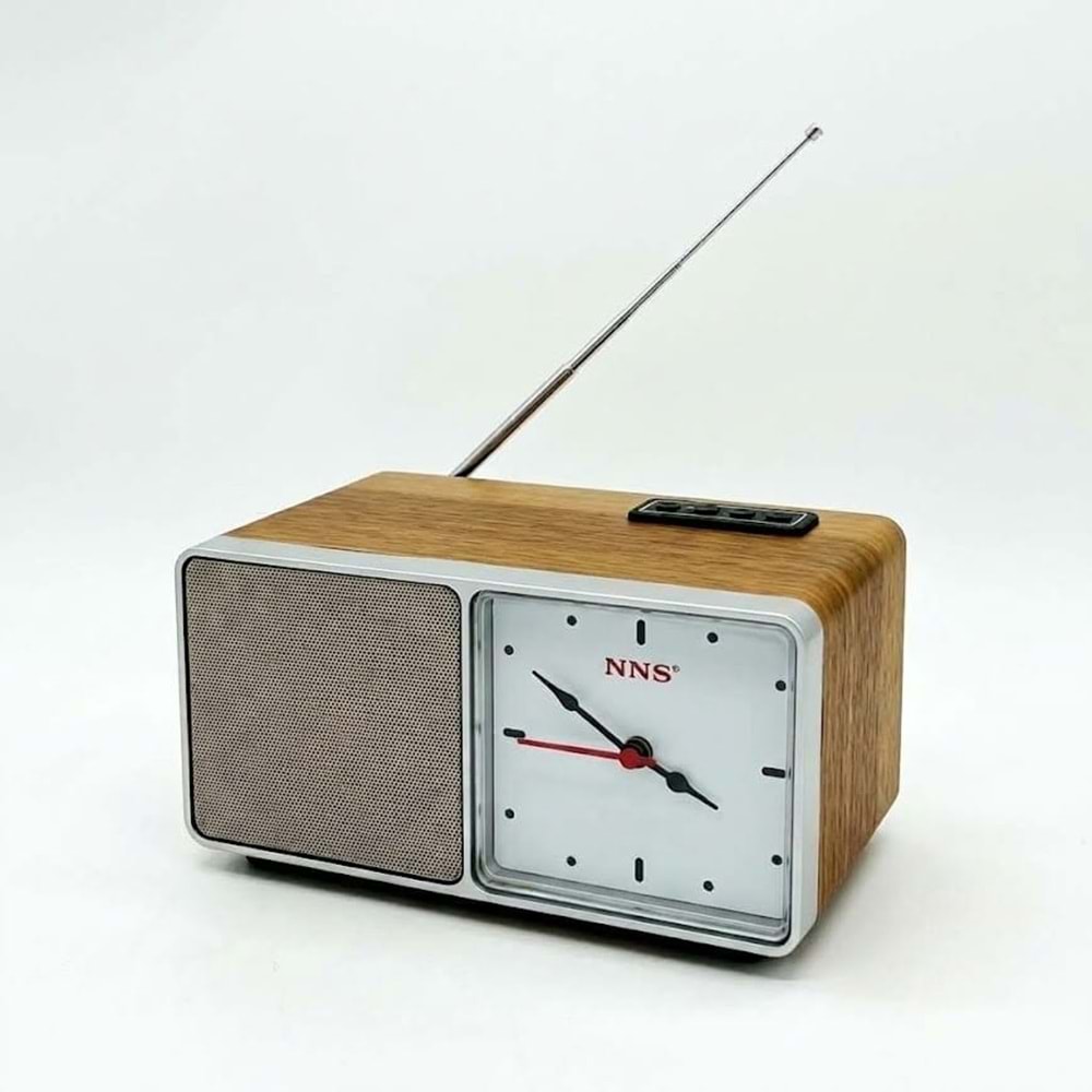 GLR NS-805BT Analog Saatli Nostaljik Görünümlü Bluetooth Radyo Hoparlör