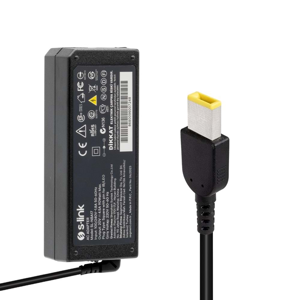 S-LINK SL-NBA17 20 VOLT 4.5 AMPER NOTEBOOK ADAPTÖR