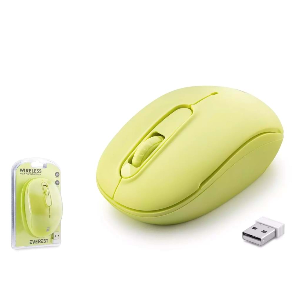 Everest Smw-666S Wireless Mouse 1500Dpi Sarı