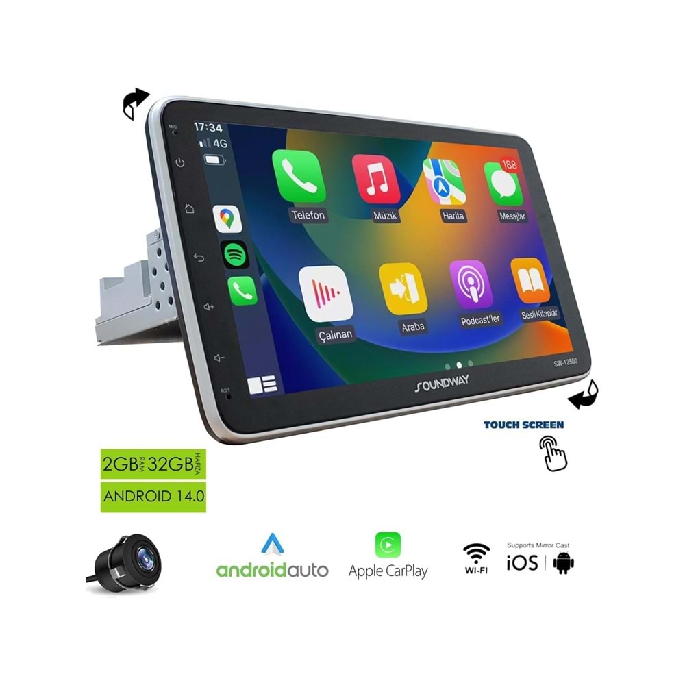 SW-12500 Tablet Multimedya Android 10 Inç Universal 2+32GB Oynar Başlık