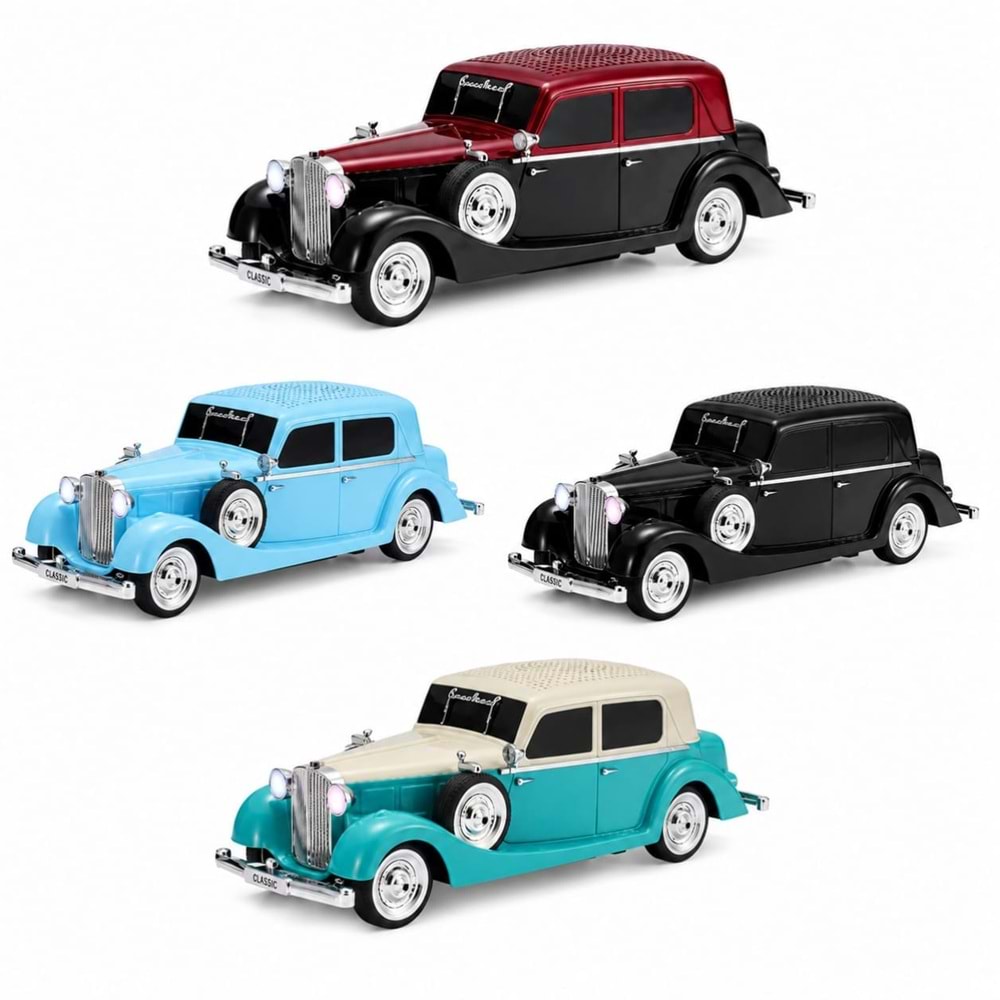 Glr_Tech WS-1934 Klasik Araba Tasarımlı Bluetooth Hoparlör