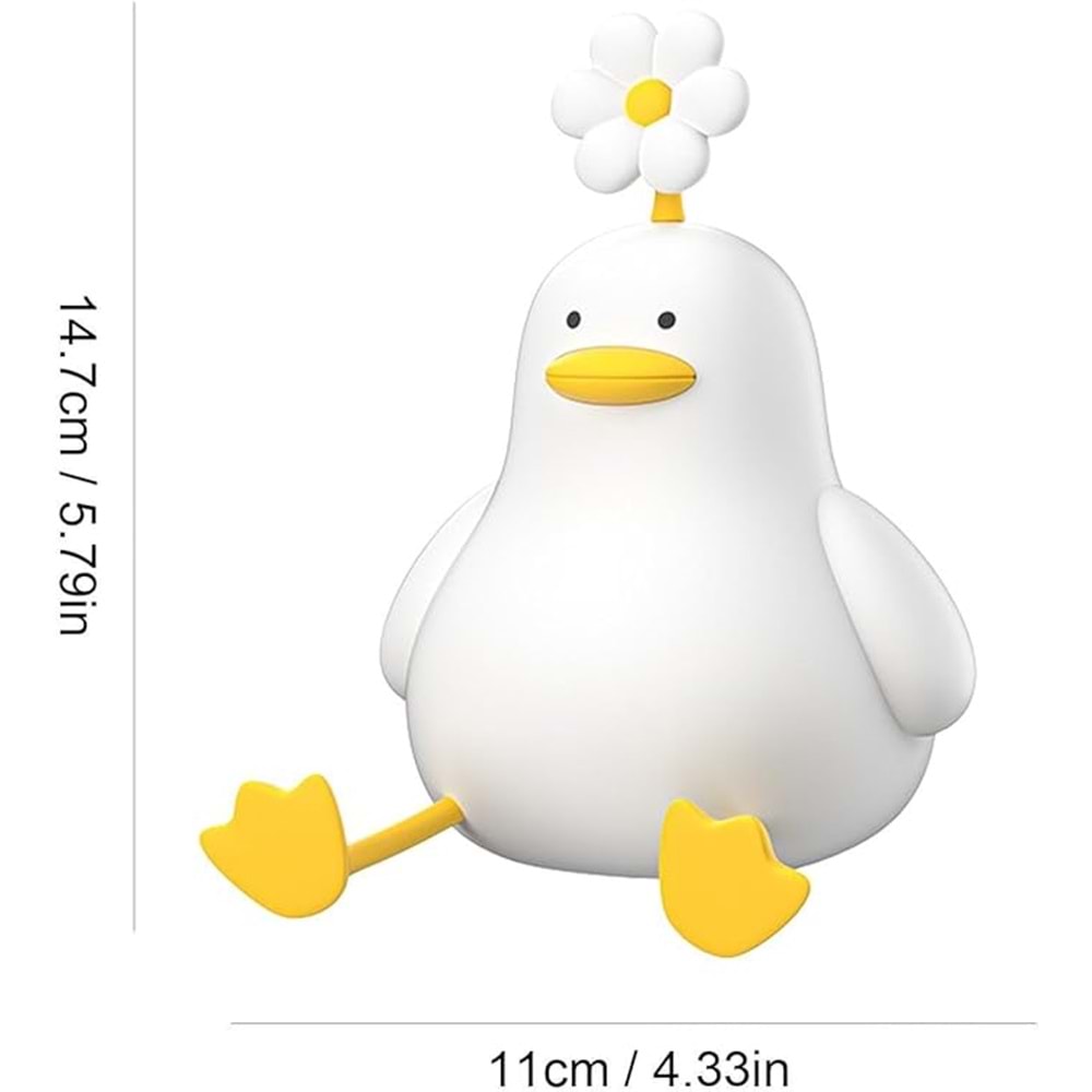 Çocuklar İçin Abajur,Çocuk Odası İçin Sevimli Ördek USB Işıkları - Yatak Odası,Çocuk Odası Dekoru